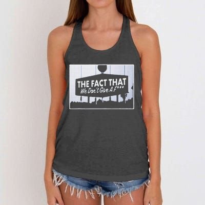 Los Angeles The Fact That We DonT Give A F Women's Knotted Racerback Tank