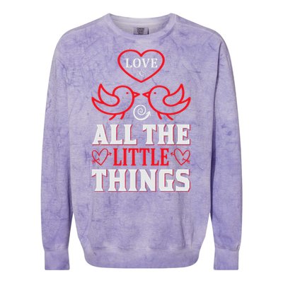 Love All The Little Things Colorblast Crewneck Sweatshirt