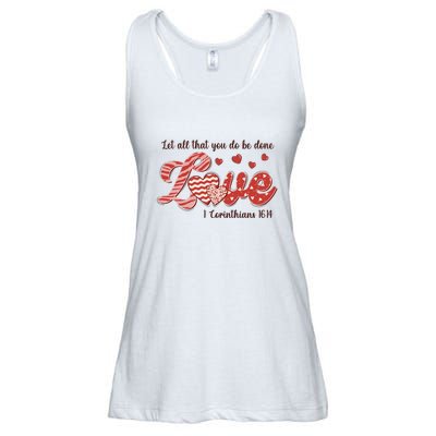 Let All That You Do Be Done Love Retro Valentine's Day Gift Ladies Essential Flowy Tank