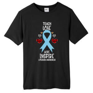 Lipedema Awareness Teach Ribbon Love Hope Inspire Gift Tall Fusion ChromaSoft Performance T-Shirt