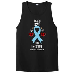 Lipedema Awareness Teach Ribbon Love Hope Inspire Gift PosiCharge Competitor Tank