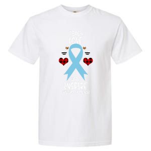 Lipedema Awareness Teach Ribbon Love Hope Inspire Gift Garment-Dyed Heavyweight T-Shirt