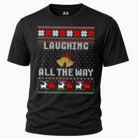 Laughing All The Way Jingle Bells Ugly Sweater Gift Cooling Performance Crew T-Shirt