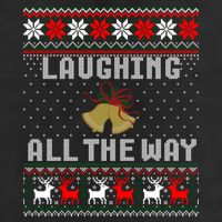 Laughing All The Way Jingle Bells Ugly Sweater Gift Adult Drive Performance Visor