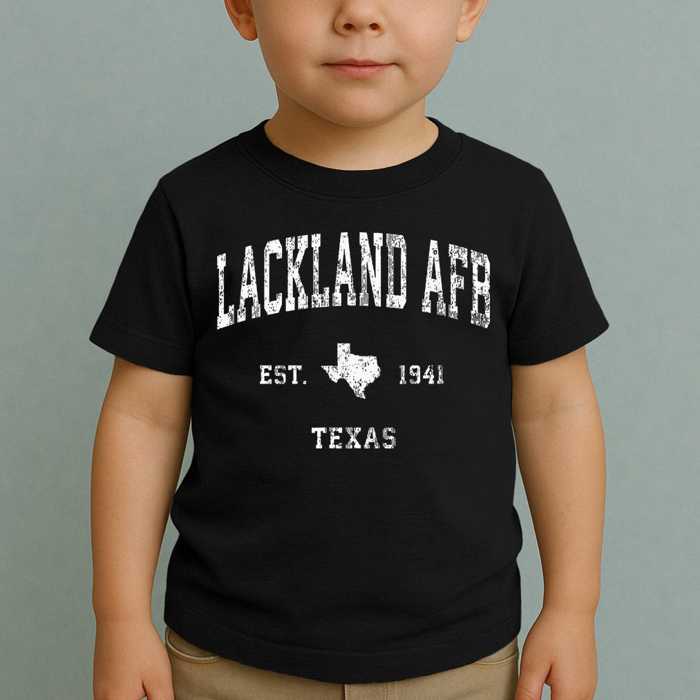 Lackland Afb Texas Tx Vintage Athletic Sports Design Toddler T-Shirt