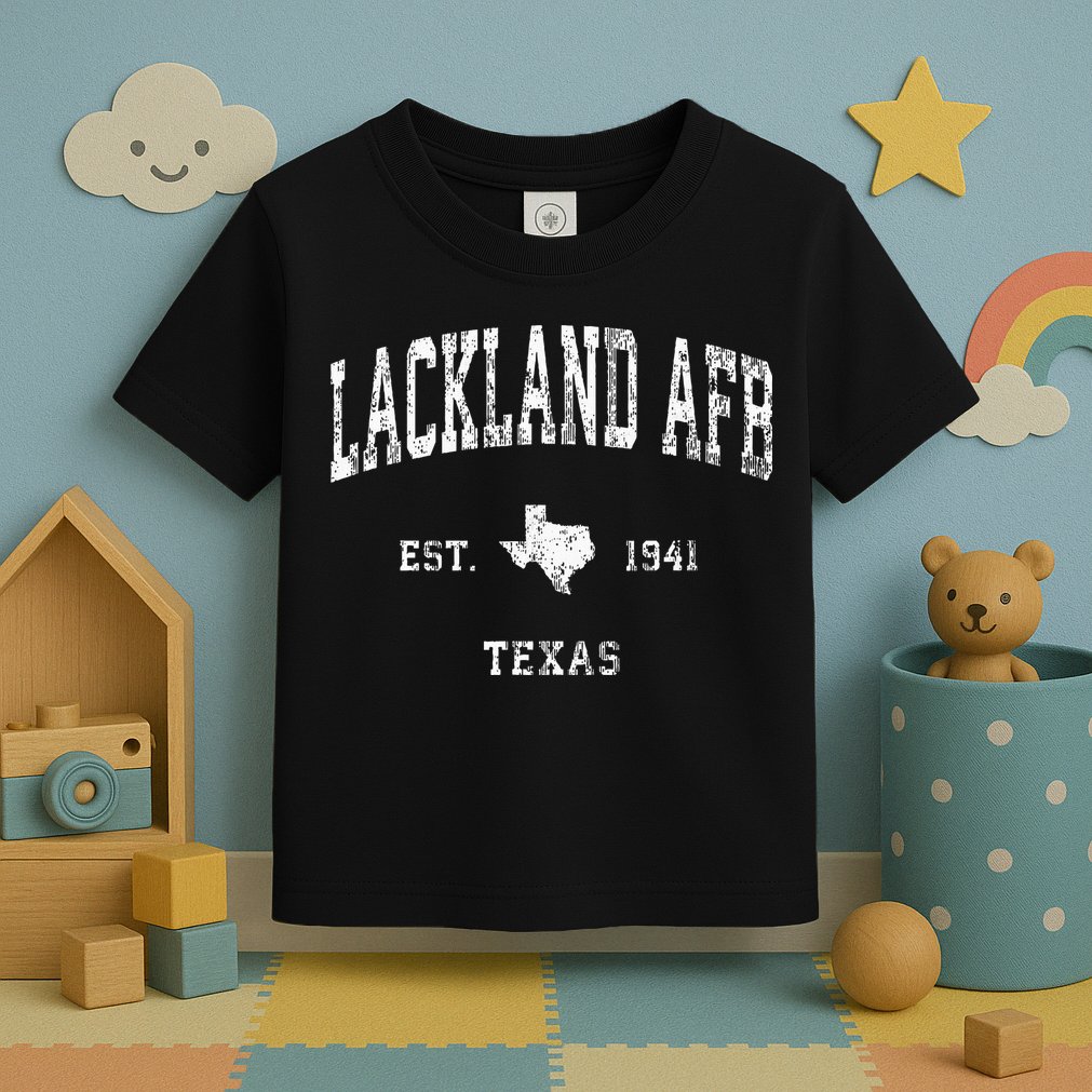 Lackland Afb Texas Tx Vintage Athletic Sports Design Toddler T-Shirt