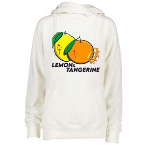 Lemon And Tangerine Bullet Train Womens Funnel Neck Pullover Hood