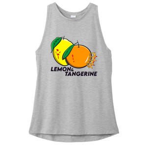 Lemon And Tangerine Bullet Train Ladies PosiCharge Tri-Blend Wicking Tank