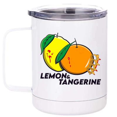 Lemon And Tangerine Bullet Train 12 oz Stainless Steel Tumbler Cup