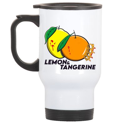 Lemon And Tangerine Bullet Train Stainless Steel Travel Mug