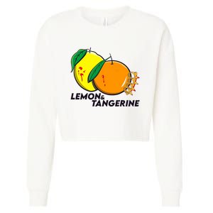 Lemon And Tangerine Bullet Train Cropped Pullover Crew