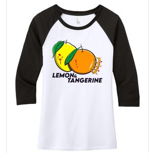 Lemon And Tangerine Bullet Train Women's Tri-Blend 3/4-Sleeve Raglan Shirt