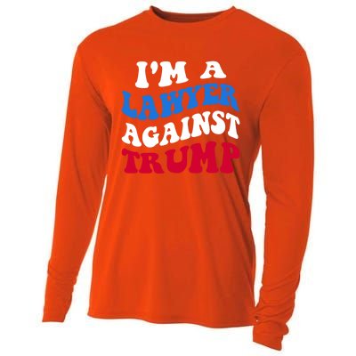 Lawyer Against Trump Democrat 2024 Elections Antitrump Gift Cooling Performance Long Sleeve Crew