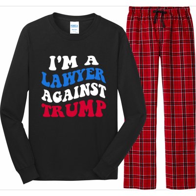 Lawyer Against Trump Democrat 2024 Elections Antitrump Gift Long Sleeve Pajama Set