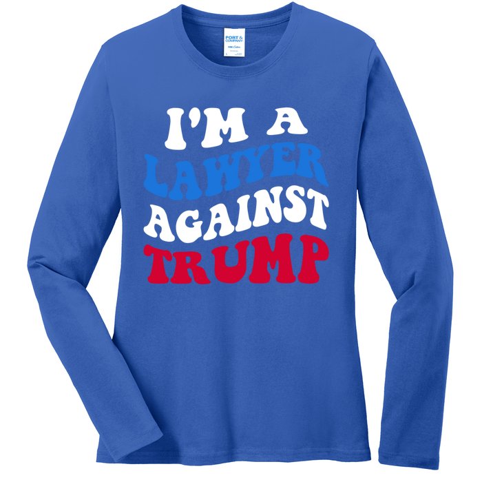 Lawyer Against Trump Democrat 2024 Elections Antitrump Gift Ladies Long Sleeve Shirt