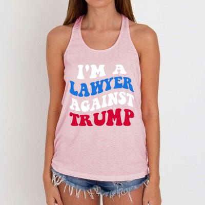 Lawyer Against Trump Democrat 2024 Elections Antitrump Gift Women's Knotted Racerback Tank