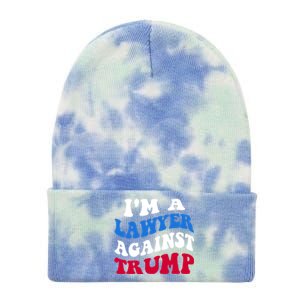 Lawyer Against Trump Democrat 2024 Elections Antitrump Gift Tie Dye 12in Knit Beanie