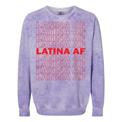 Latina Af Spanish Pride Colorblast Crewneck Sweatshirt