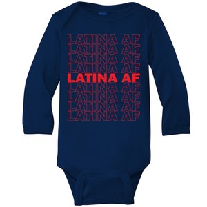 Latina Af Spanish Pride Baby Long Sleeve Bodysuit