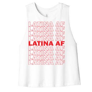 Latina Af Spanish Pride Women's Racerback Cropped Tank