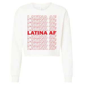 Latina Af Spanish Pride Cropped Pullover Crew