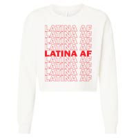 Latina Af Spanish Pride Cropped Pullover Crew