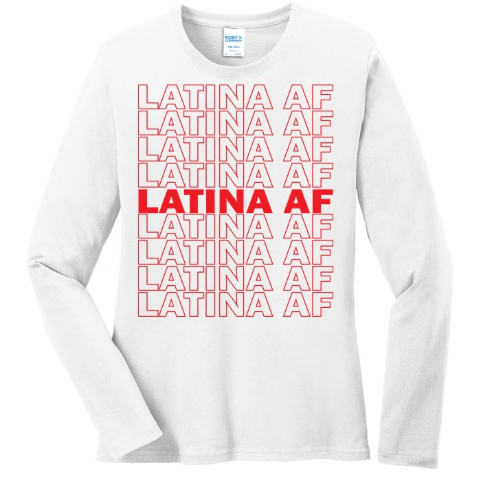 Latina Af Spanish Pride Ladies Long Sleeve Shirt