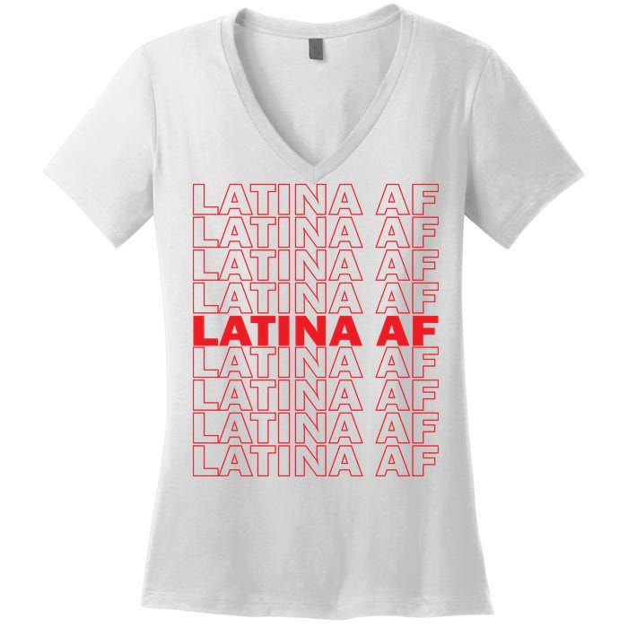 Latina Af Spanish Pride Women's V-Neck T-Shirt