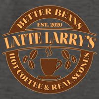 Latte Larry's Better Beans Hot Coffee & Real Scones Emblem Vector Backpack