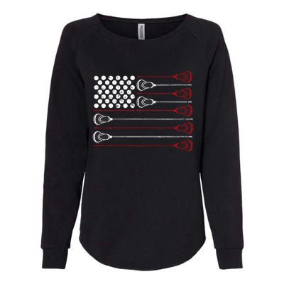 Lacrosse American USA Flag Womens California Wash Sweatshirt