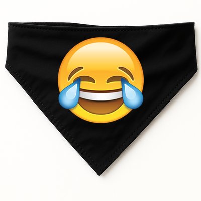 Laughing out Loud Emoticon Emoji Smiley Crying USA-Made Doggie Bandana