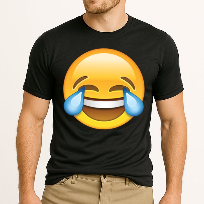Laughing out Loud Emoticon Emoji Smiley Crying Cooling Performance Crew T-Shirt