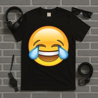 Laughing out Loud Emoticon Emoji Smiley Crying T-Shirt