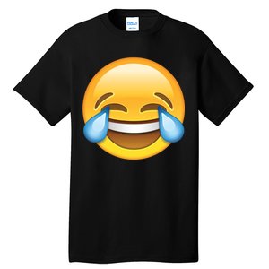 Laughing out Loud Emoticon Emoji Smiley Crying Tall T-Shirt