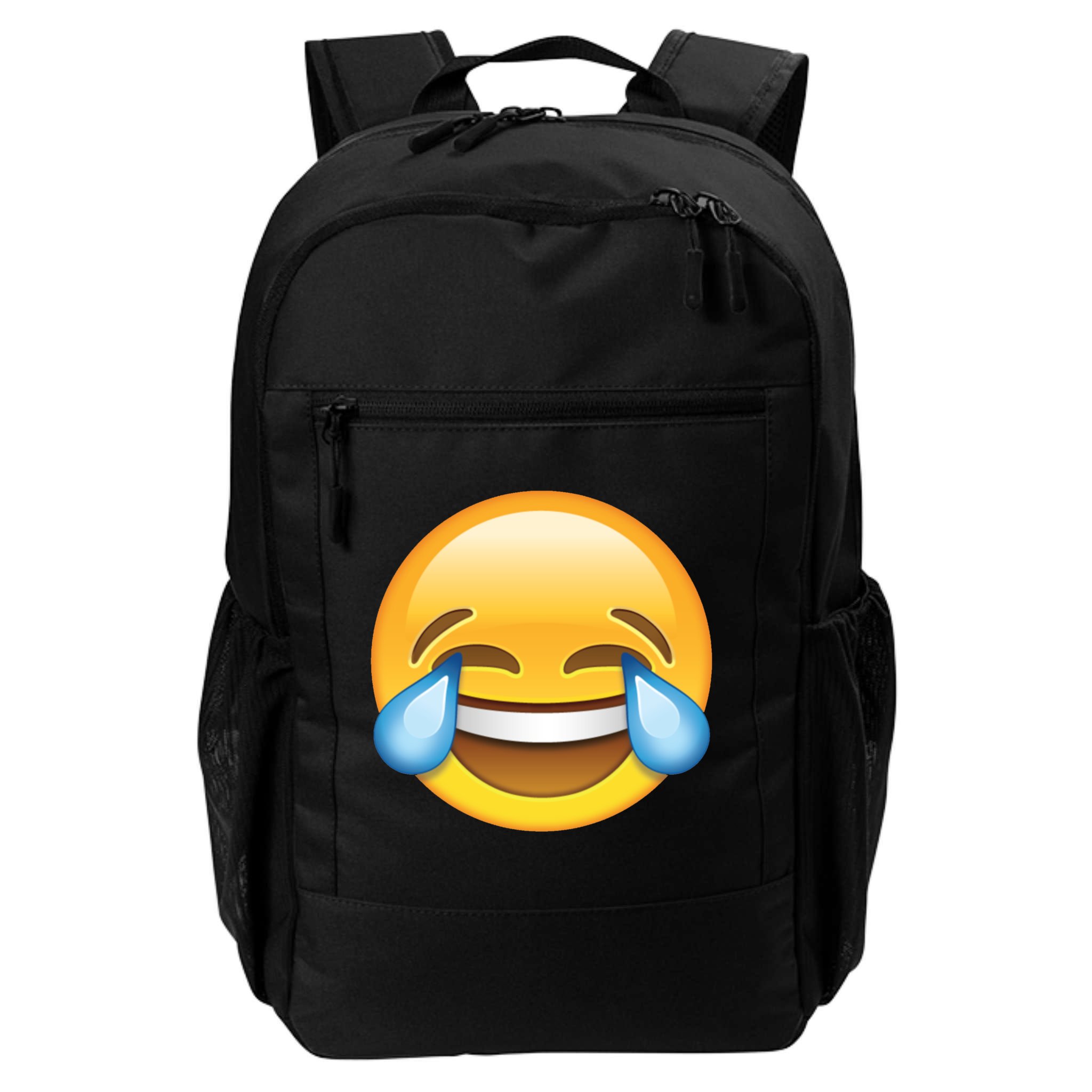Laughing out Loud Emoticon Emoji Smiley Crying Backpack