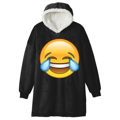 Laughing out Loud Emoticon Emoji Smiley Crying Hooded Wearable Blanket