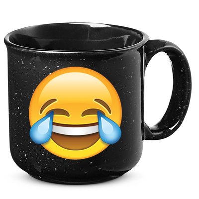 Laughing out Loud Emoticon Emoji Smiley Crying 15oz Campfire Ceramic Mug