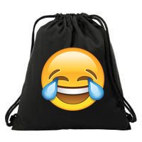 Laughing out Loud Emoticon Emoji Smiley Crying Drawstring Bag