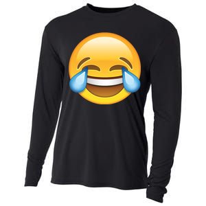 Laughing out Loud Emoticon Emoji Smiley Crying Cooling Performance Long Sleeve Crew