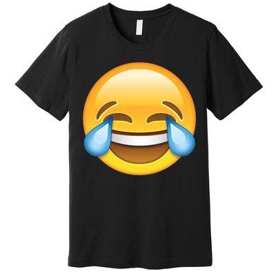 Laughing out Loud Emoticon Emoji Smiley Crying Premium T-Shirt