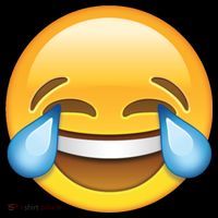 Laughing out Loud Emoticon Emoji Smiley Crying Premium T-Shirt