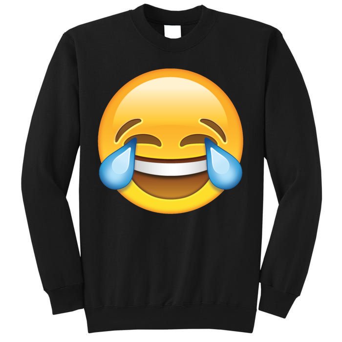 Laughing out Loud Emoticon Emoji Smiley Crying Tall Sweatshirt