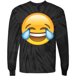 Laughing out Loud Emoticon Emoji Smiley Crying Tie-Dye Long Sleeve Shirt