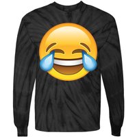 Laughing out Loud Emoticon Emoji Smiley Crying Tie-Dye Long Sleeve Shirt