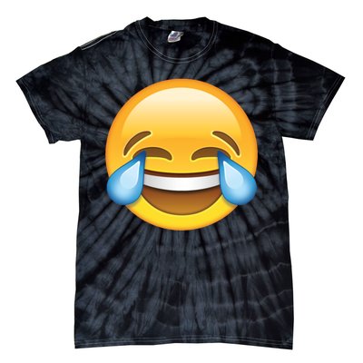 Laughing out Loud Emoticon Emoji Smiley Crying Tie-Dye T-Shirt