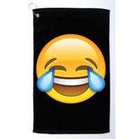 Laughing out Loud Emoticon Emoji Smiley Crying Golf Towel