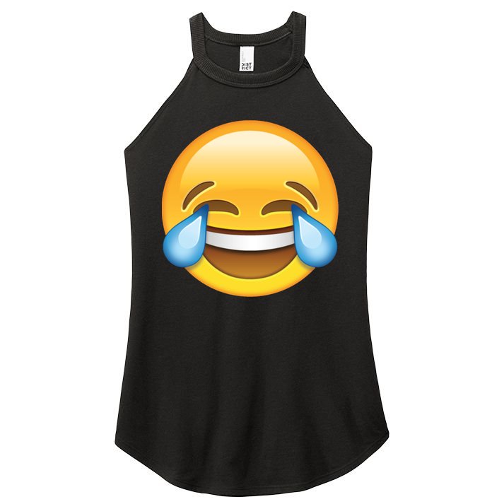 Laughing out Loud Emoticon Emoji Smiley Crying Women's Perfect Tri Rocker Tank