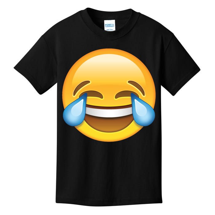 Laughing out Loud Emoticon Emoji Smiley Crying Kids T-Shirt