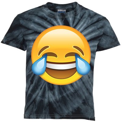 Laughing out Loud Emoticon Emoji Smiley Crying Kids Tie-Dye T-Shirt