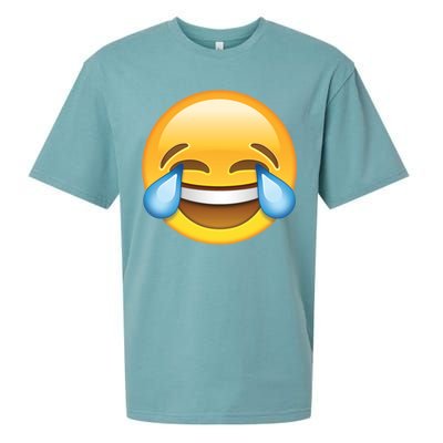 Laughing out Loud Emoticon Emoji Smiley Crying Sueded Cloud Jersey T-Shirt